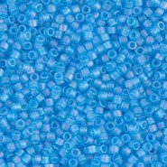 Miyuki delica kralen 11/0 - Matted transparent ocean blue ab DB-1284